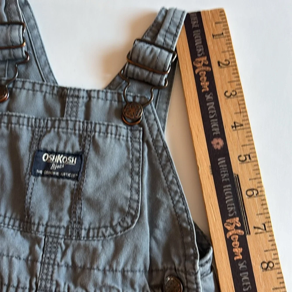 Oshkosh 9M Blue Gray Overall Baby 9M Oshkosh Gray Blue overalls 9 Month